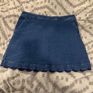 Draper James - Jean skirt with scallop trim Sz 14